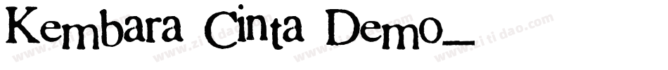 Kembara Cinta Demo字体转换